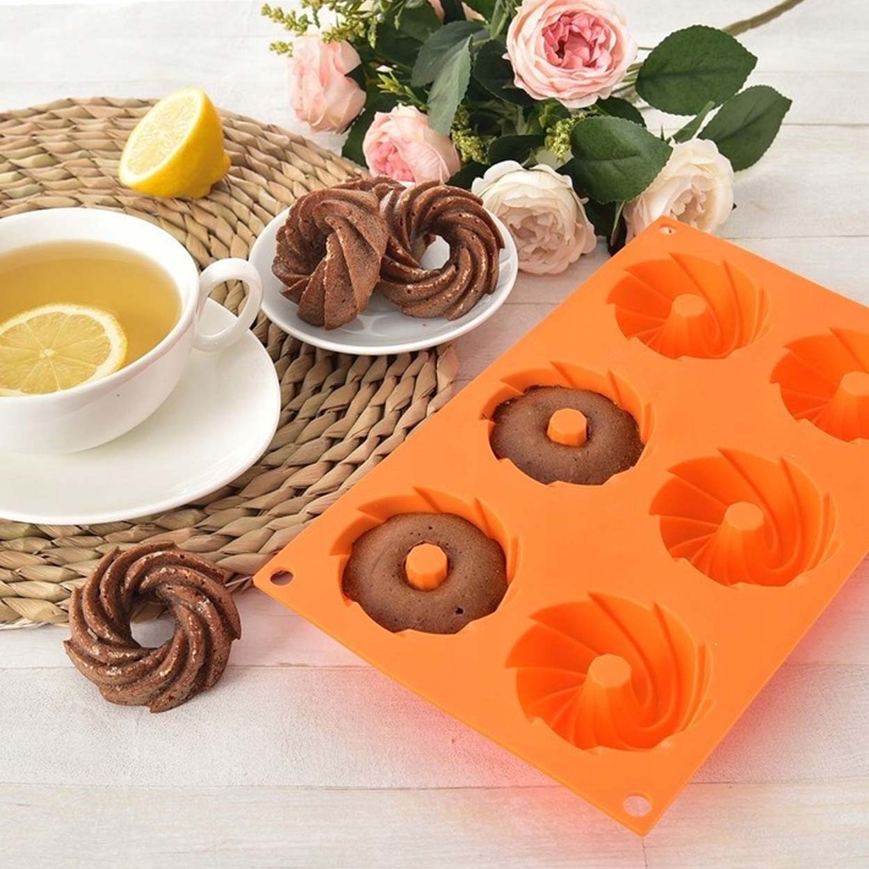 Silikon bakform för spiral donuts, churros, kakor, muffins cupcakes och jello - bild 6