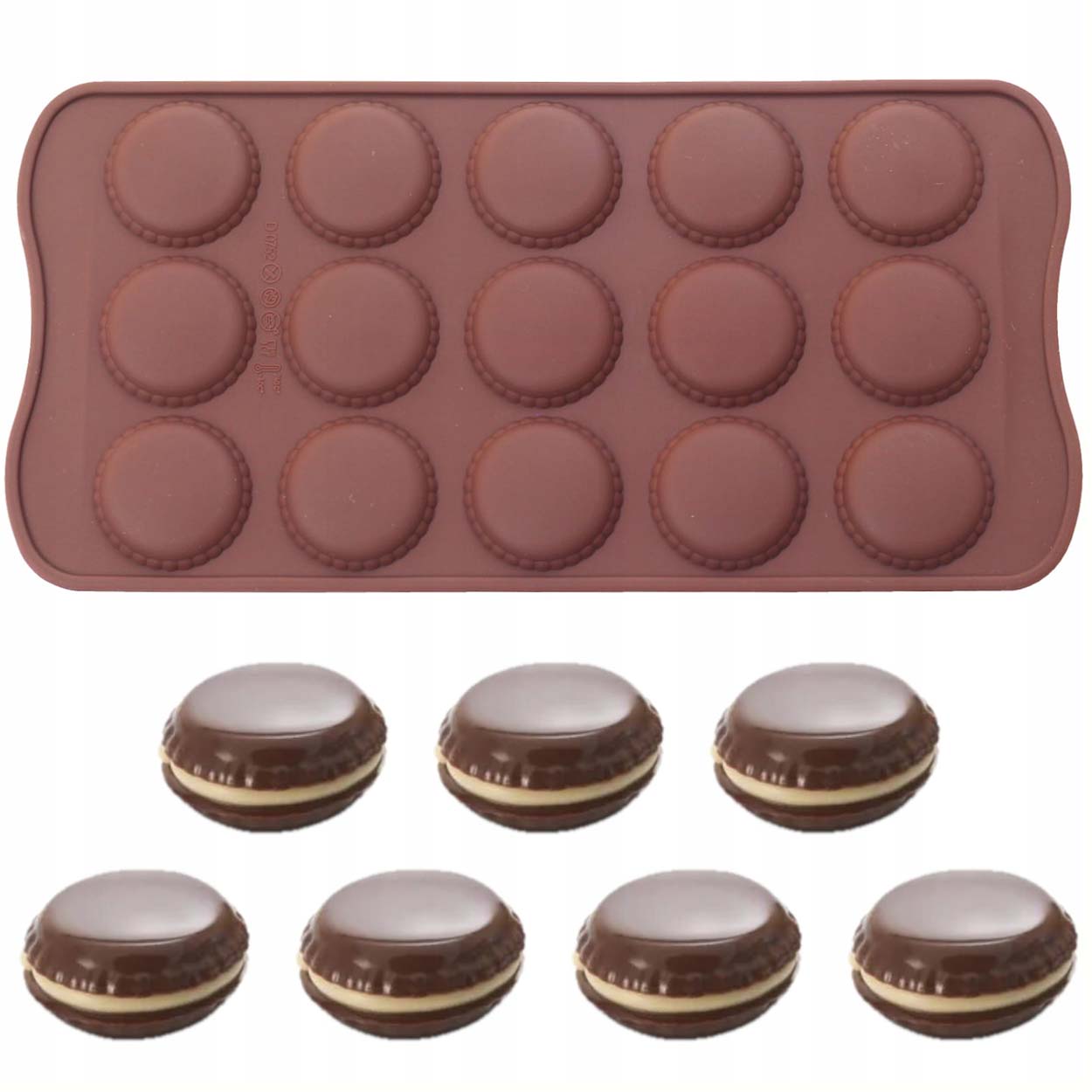 Silikonform chocolate macarons bakform