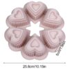 Silikonform för 6st hjärtformade muffins och cupcakes