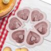 Silikonform för 6st hjärtformade muffins och cupcakes