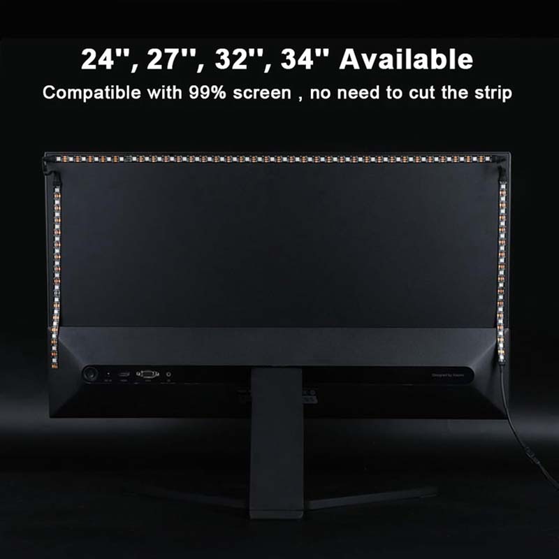 Pc sync rgbic led strip för 32" monitor – ambilight, gaming, usb - bild 3