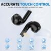Tws trådløse in-ear hodetelefoner enc, bluetooth 5. 3, lcd-display og touchkontroller svart