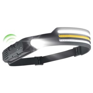Oppladbar hodelykt 600 lm – 230° vidvinkel, bevegelsessensor og IPX4