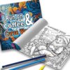 I run on og coffee curse words – malebok med blomstermønstre og banning, 24 sider, 20x20 cm