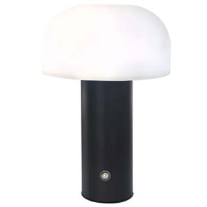 Retro Bordslampa Svamp | Trådlös Uppladdningsbar LED Lampa Svart