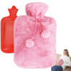 Stor Värmedyna i Plysch med Gummibeläggning 1700 ml Rosa