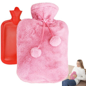 Stor Värmedyna i Plysch med Gummibeläggning 1700 ml Rosa
