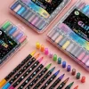 24st dual tip glitter målarpennor 48 färger akryl