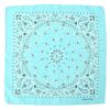 Dubbelsidig Bandana i 100% Bomull – Paisleymönster 55x55 cm, Mintgrön Turkos