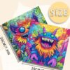Malebok for barn 24 sider 20x20 cm – cute monsters coloring book med søte monstre