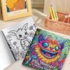 Malebok for barn 24 sider 20x20 cm – cute monsters coloring book med søte monstre