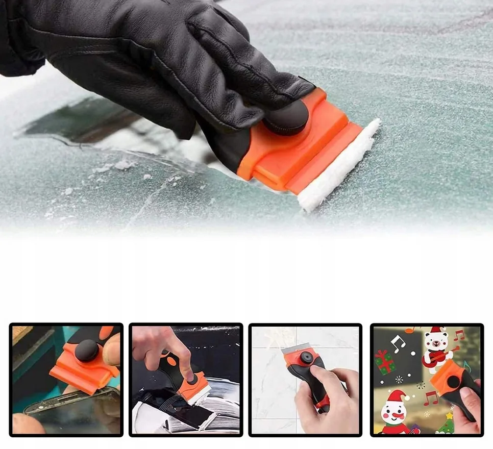 Skrapa för keramikhäll & induktionshäll – 6 utbytbara blad – kompakt rengöringsverktyg - bild 3