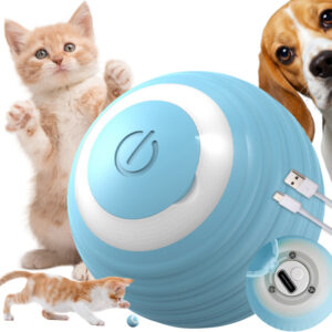Interaktiv Boll för Katt & Hund – Elektrisk LED Leksak med USB-laddning