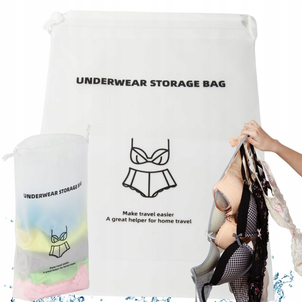 Reseorganiser för underkläder – vattentät förvaringspåse 30x20cm transparent