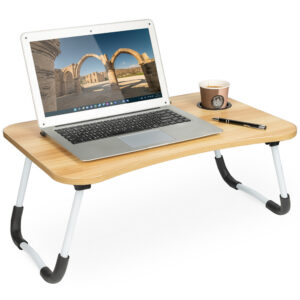Laptopbord Hopfällbart – Sängbord för Laptop med Mugghållare & Tabletställ