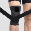 Knästöd med kompression & remmar – elastiskt sport knäskydd storlek l