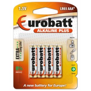 Alkaline Plus AAA-batterier 4-pakning (LR03)