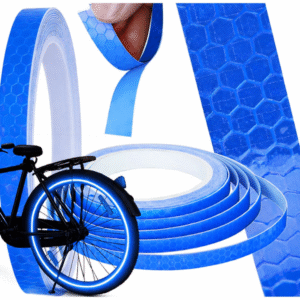 Reflextejp Blå 8m Självhäftande – Reflexband för Cykel, Bil & MC 1cm