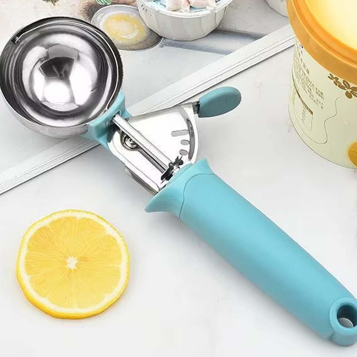 Iskremscoop med 1-klikk utløser for perfekte iskremkuler 6 cm - bilde 8