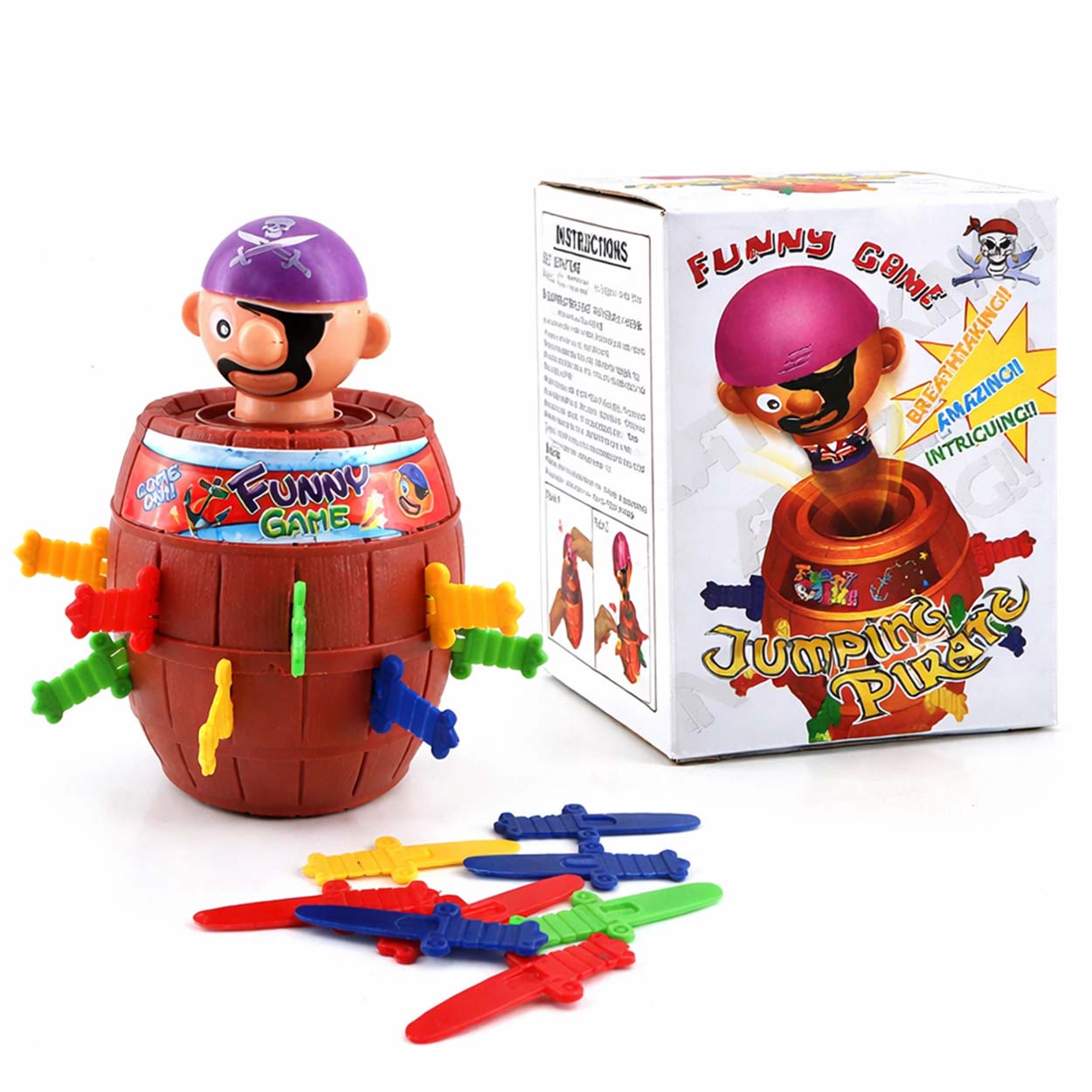 Mini pop up pirate pirat i tunna – klassisk spel för barn