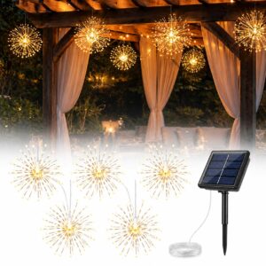 Solcellsbelysning Maskros LED 5-pack – 8 Ljuslägen, Skymningssensor & Solpanel för Trädgård & Balkong