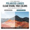 Solglasögon ovanpå glasögon – polariserade suncovers uv400, lila lins, transparent lila båge