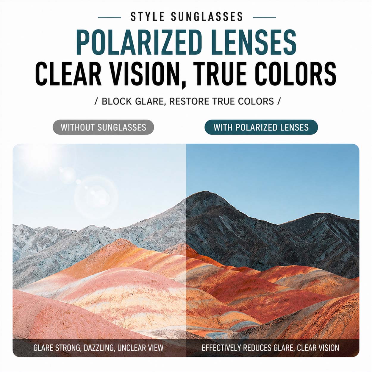 Solglasögon ovanpå glasögon – polariserade suncovers uv400, lila lins, transparent lila båge - bild 4