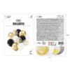 Ballonger svart vit guld med konfetti 12 tum – 12-pack