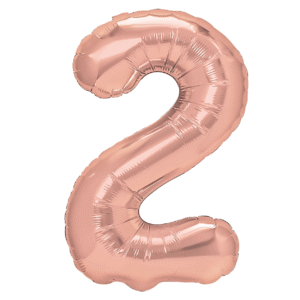 Folieballong Siffra 2 Roséguld 70 cm
