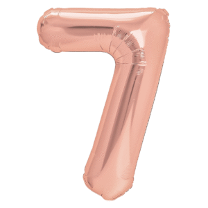 Folieballong Siffra 7 Roséguld 70 cm