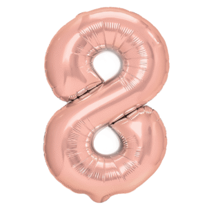 Folieballong Siffra 8 Roséguld 70 cm