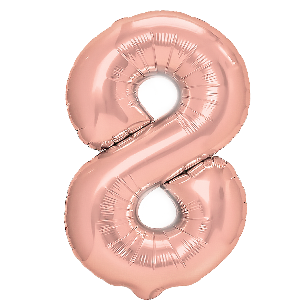 Folieballong siffra 8 roséguld 70 cm
