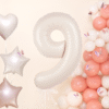 Folieballong siffra 9 kräm beige 100 cm
