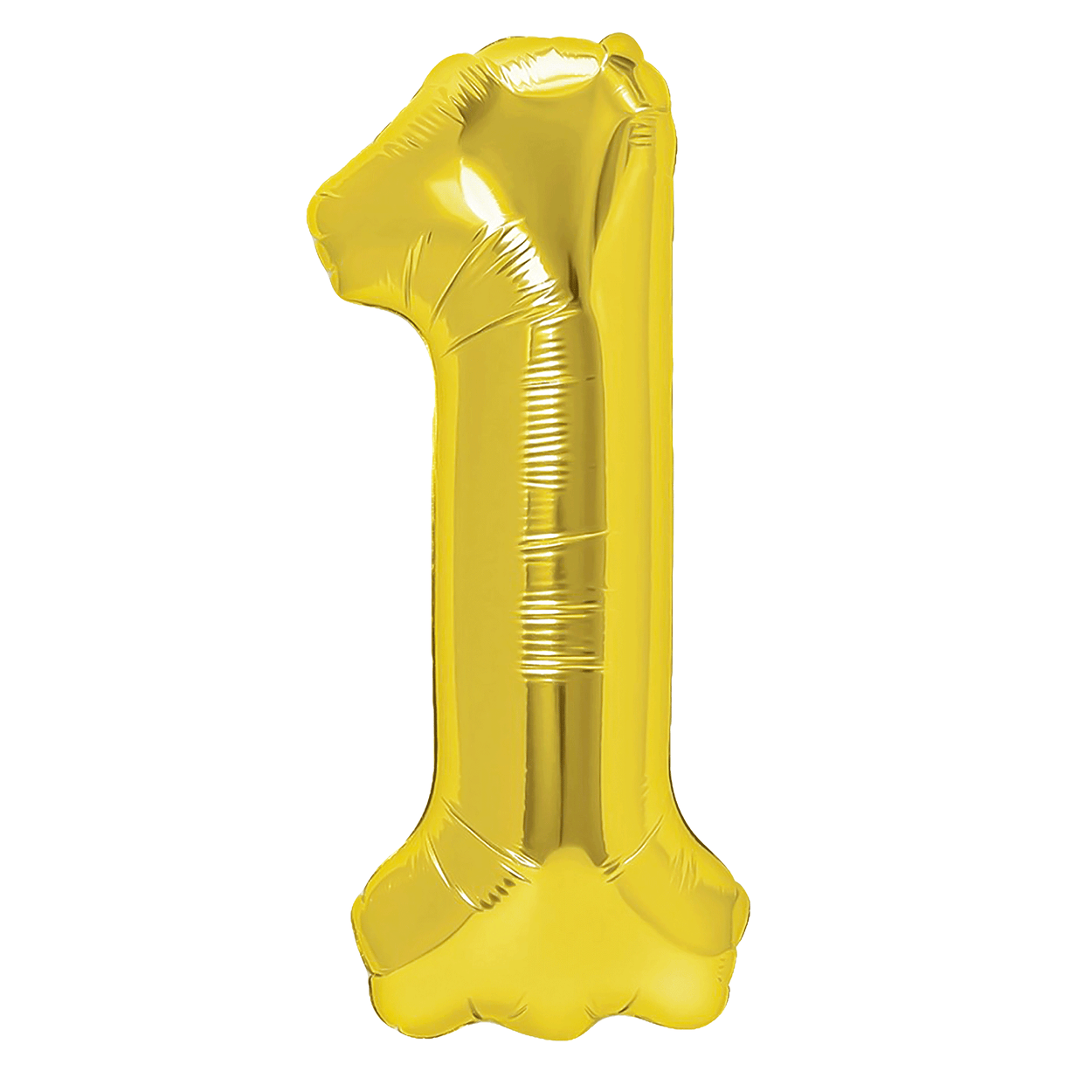 Folieballong siffra 1 guld 40 cm