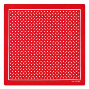 Bandana Prickig 55 cm – Röd Huvudduk Scarf i Bomull