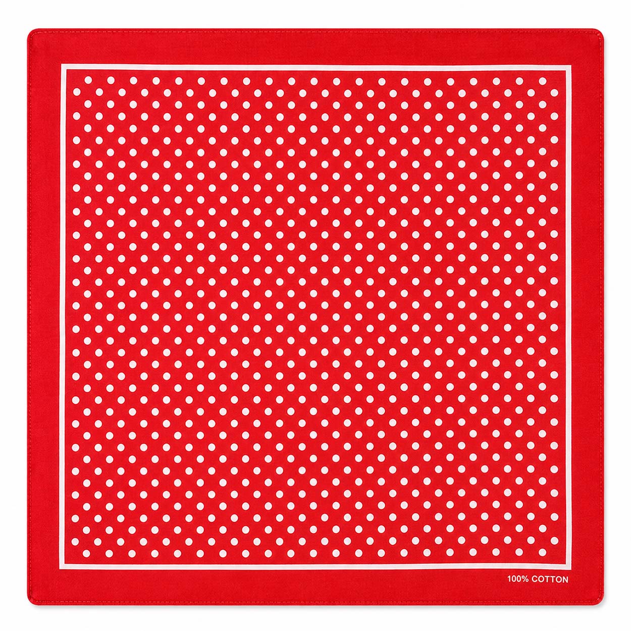 Bandana prickig 55 cm – röd huvudduk scarf i bomull