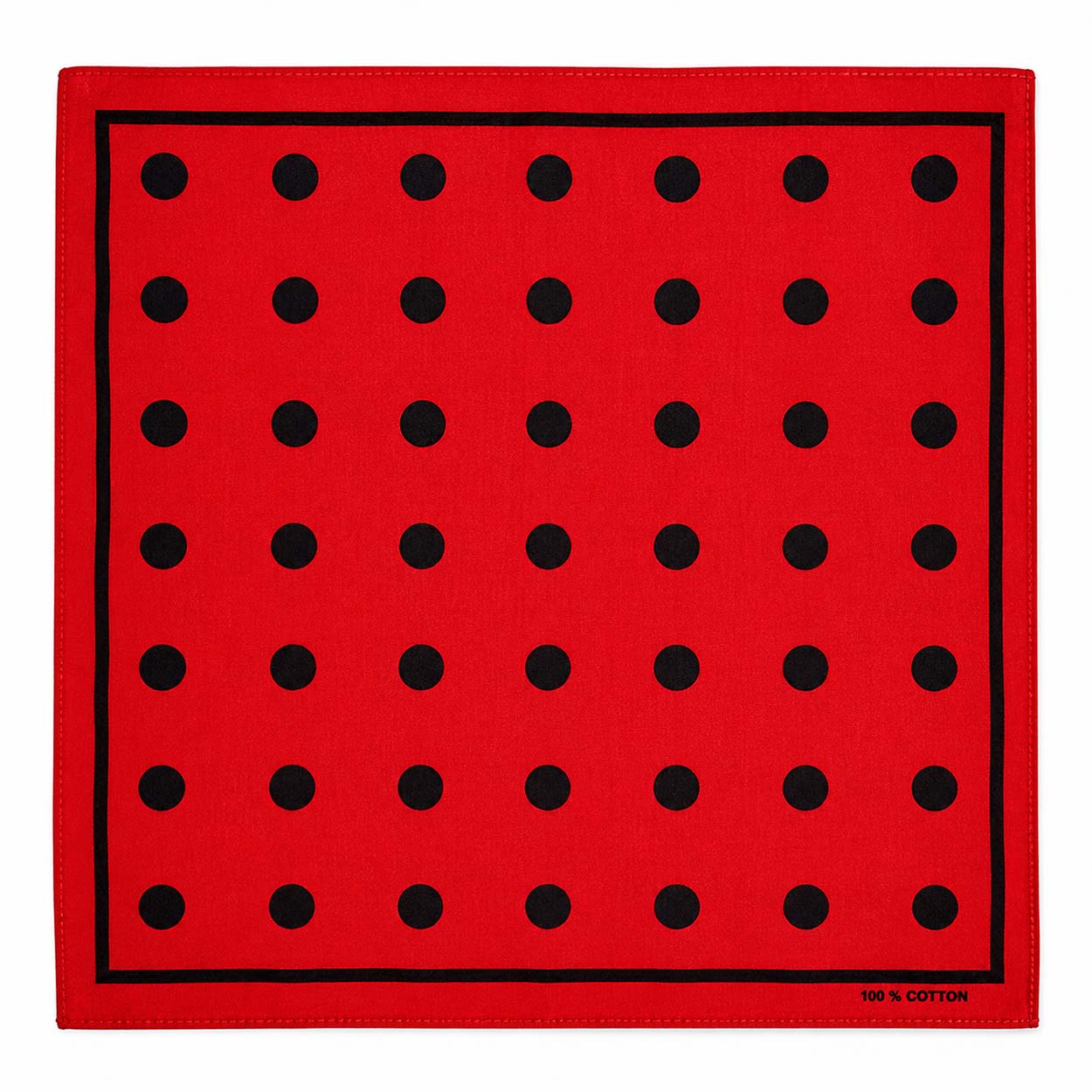 Bandana prickig 55 cm – röd huvudduk scarf i bomull