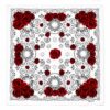 Bandana med Rosor 55 cm – Vit Paisley Scarf i Bomull