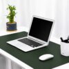 Grönt skrivbordsunderlägg deskmat 90x45 cm pu-läder
