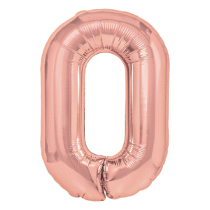 Folieballong Siffra 0 Roséguld 70 cm