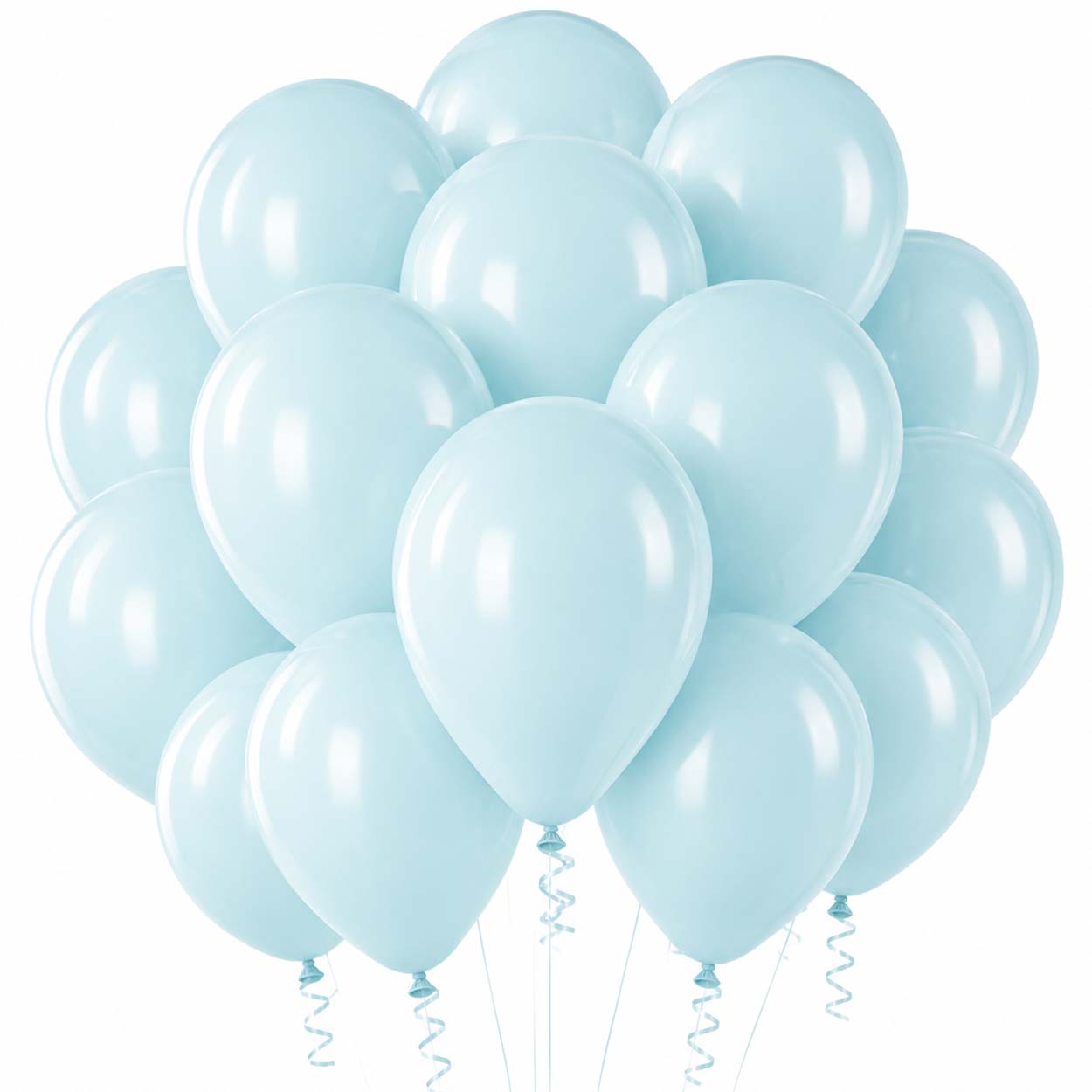 Pastellballonger ljusblå 30 cm 12 tum – 100-pack
