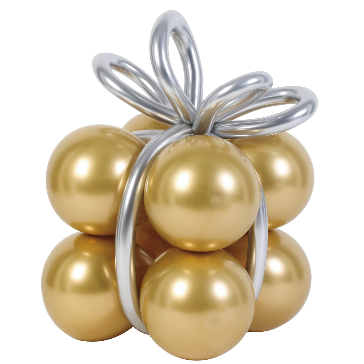 Presentballonger guld chrome – 13 delar