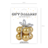 Presentballonger guld chrome – 13 delar