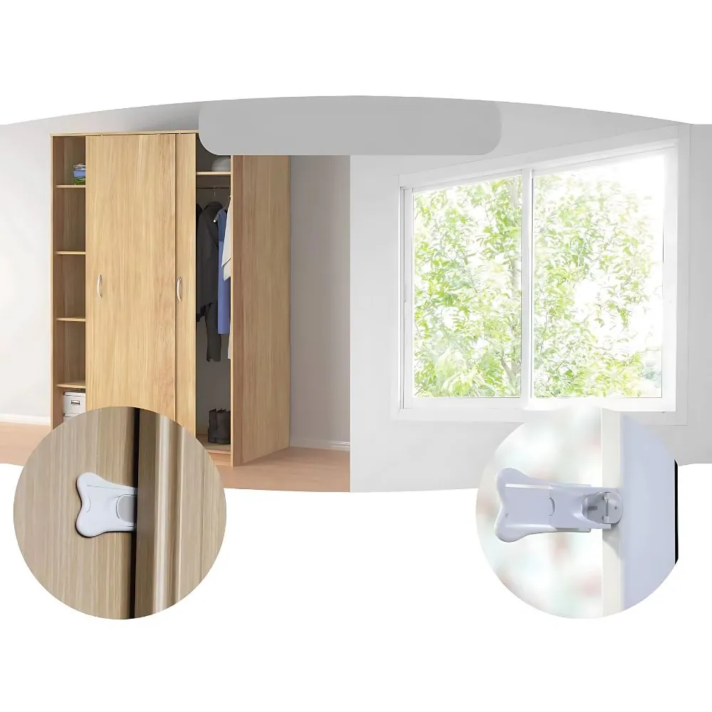 Barnsäkerhetslås för fönster och dörrar - 2-pack - bild 5
