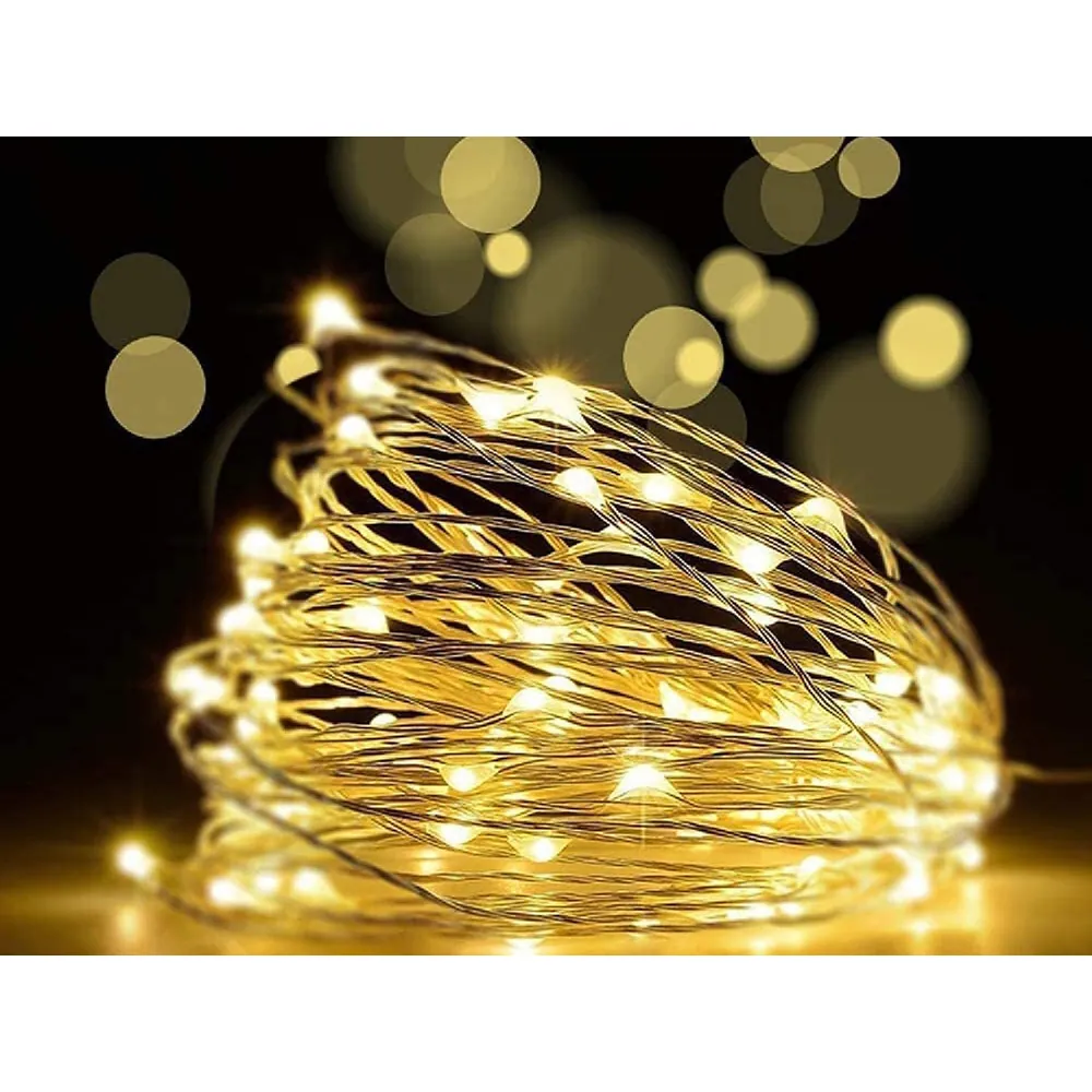 Batteridriven led ljusslinga varm vit 10m - bild 3