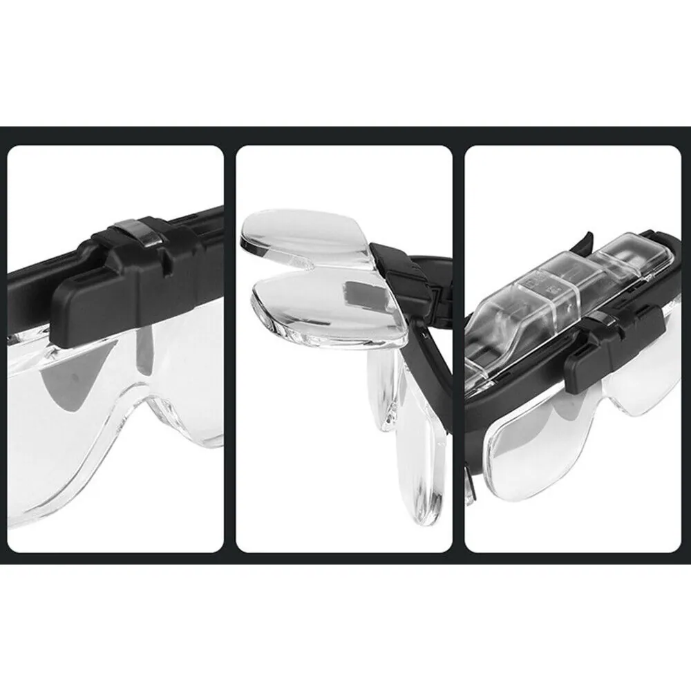 Förstoringsglas med pannband & led – 1. 5x–4. 5x med utbytbara linser - bild 7