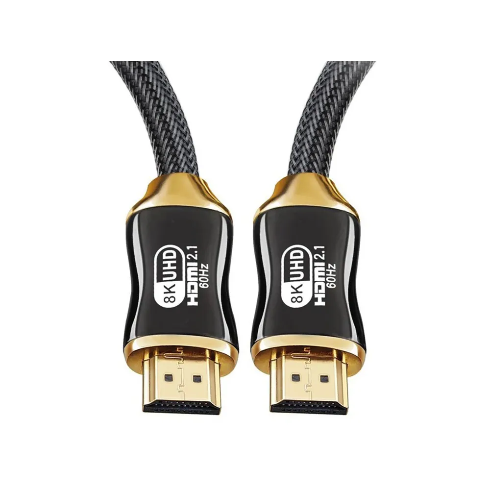 Hdmi 2. 1 ultra high speed kabel 8k@60hz, 4k@120hz guldpläterad 2m - bild 4