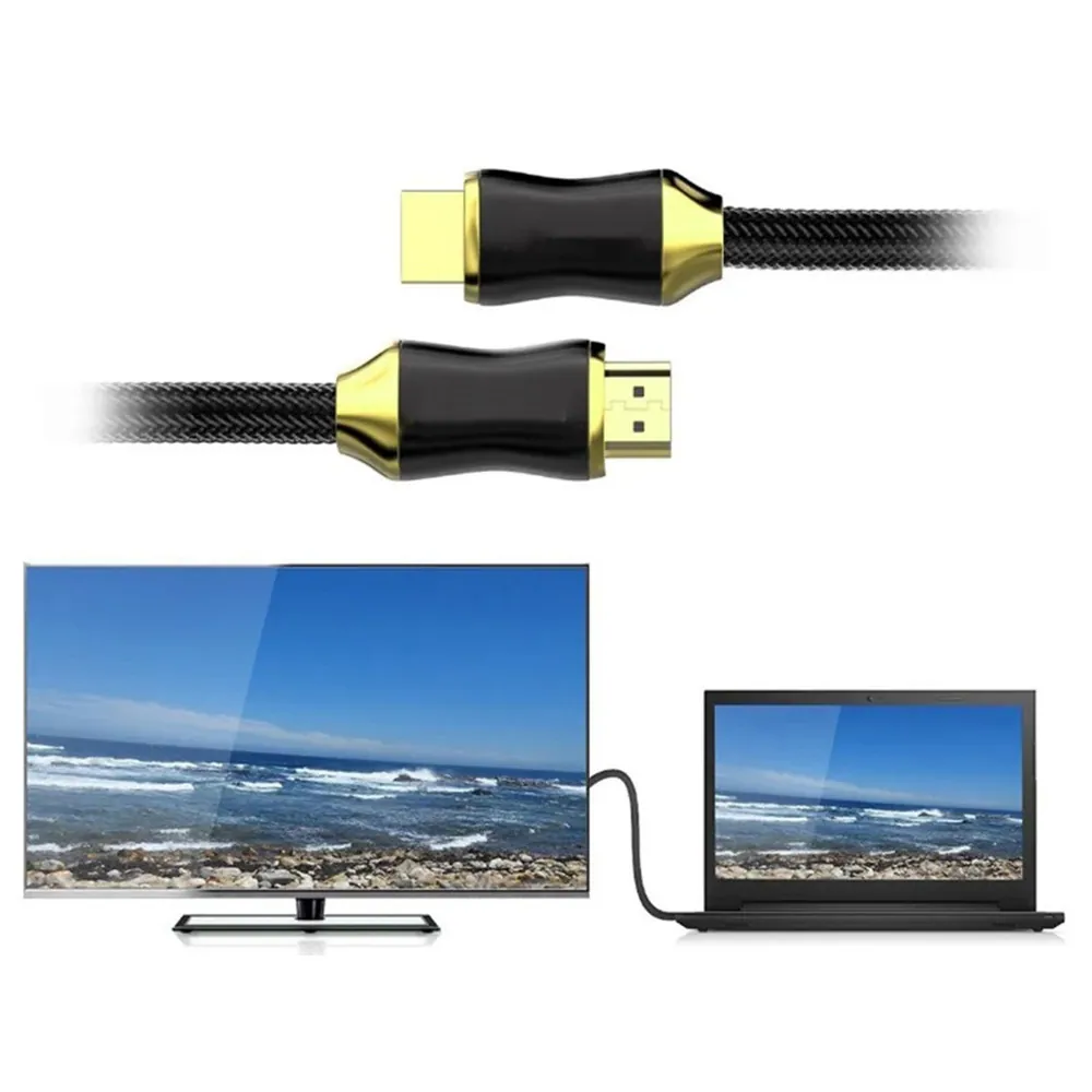 Hdmi 2. 1 ultra high speed kabel 8k@60hz, 4k@120hz guldpläterad 2m - bild 5