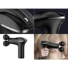 Kraftfull dubbel massagepistol för rygg och ben med 4 massagehuvuden