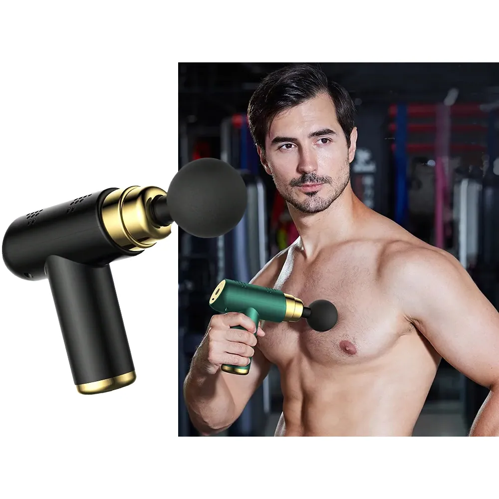 Mini massagepistol – kompakt och kraftfull muskelmassager med 6 hastigheter, 4 massagehuvuden och usb-c-laddning - bild 2